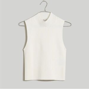 Madewell The Signature Knit Mockneck Sweater in Antique White Size XS